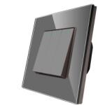 Luxion Intrerupator Triplu Mecanic LUXION cu Rama din Sticla, Gri, LX-MP006GF-GY (LX-MP006GF-GY)