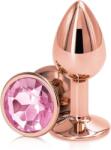 Guilty Toys Anal Plug Charm Large, Rose Gold, Light Pink Crystal