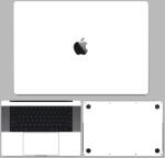  MacBook Pro 13" ( 2016-2018, négy Thunderbolt 3 Port ) - Matt fehér hátlap fólia