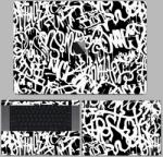  MacBook Pro 15" ( 2016-2019 ) - Monokróm graffiti hátlap fólia