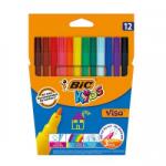  Флумастери BIC Kids Visa 12 цвята