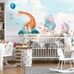 Consalnet Színes virág és állatmintás vlies fotótapéta 312x219cm