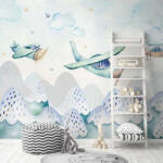 Consalnet Repülőgép mintás vlies gyerekszoba fotótapéta 104x70, 5cm