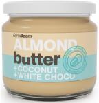 GymBeam Almond Butter with Coconut and White Choco unt de nuci cu ciocolata 340 g