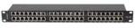 Lanberg Patch panel 48 port 1U 19" CAT. 6a FTP, árnyékolt, fekete (PPSA-1048-B) (PPSA-1048-B)