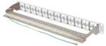 Lanberg Üres patch panel 48 port 1U 19" FTP, árnyékolt, tehermentesítővel, szürke (PPKS-1248-S) (PPKS-1248-S)