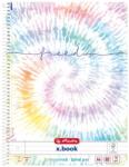 Herlitz Caiet A4 cu spira simpla, 80 file, mix dictando, New Batik Freedom, Herlitz HZ50044122