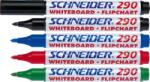 Schneider Marker Schneider Maxx 290, pentru tabla de scris+flipchart, varf rotund 2-3mm, 4 cul/set - (N, R, A, V) (S-129094) - forit