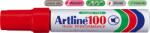 Artline Permanent marker Artline 100, corp metalic, varf tesit 7.5-12.0mm - rosu (EK-100-RE) - forit