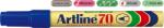 Artline Permanent marker Artline 70, corp metalic, varf rotund 1.5mm - albastru (EK-70-BL) - forit