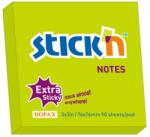 Hopax Notes autoadeziv extra-sticky 76 x 76mm, 90 file, Stick"n - verde neon (HO-21672) - forit
