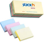 Hopax Notes autoadeziv 38 x 50 mm, 12 x 100 file/set, Stick'n - 3 culori pastel (HO-21531)