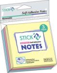 Hopax Notes autoadeziv 76 x 76 mm, 3 x 50 file/set, Stick'n - 3 culori pastel (HO-21092)