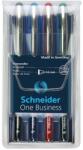 Schneider Roller cu cerneala SCHNEIDER One Business, ball point 0.6mm, 4 culori/set - (N, R, A, V) (S-183094) - forit