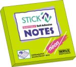 Hopax Notes autoadeziv 76 x 76 mm, 100 file, Stick'n - verde neon (HO-21167)