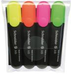 Schneider Textmarker Schneider Job, varf lat, 4 culori/set - (G, O, V, R) (S-1500)