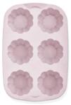 Hané IRIS MIX szilikon muffin sütőforma 6 darabhoz, szürke, fekete vagy piros színű SL-3207 (SL-3207) - officedepot