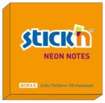 Hopax Notes autoadeziv 76 x 76 mm, 100 file, Stick'n - portocaliu neon (HO-21164)