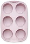 Hané IRIS szilikon muffin sütőforma 6 darabhoz, szürke, fekete vagy piros színű SL-3208 (SL-3208) - officedepot