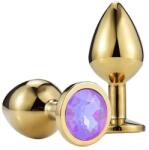 Passion Labs Dop Anal Metallic Buttplug, Large, Auriu/Mov Deschis, Passion Labs