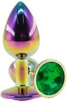 Guilty Toys Dop Anal Metalic, Large, Multicolor, Piatra Verde Inchis, Guilty Toys
