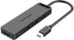 Vention Hub 5in1 cu 4 porturi USB 3.0 și cablu USB-C Vention TGKBF 1m