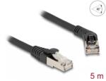 Delock Cablu de retea RJ45 6A S/FTP drept/unghi 45 grade dreapta 5m Negru, Delock 80499 (80499)