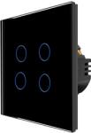 Luxion Intrerupator Cvadruplu cu Touch din Sticla LUXION, 500W, Negru, LX-ST-401G-B (LX-ST-401G-B)
