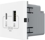 LIVOLO Modul Priza USB-A + USB-C LIVOLO Serie Noua, Alb, C7-VL-FCUA18W. UC18W-2WP (C7-VL-FCUA18W.UC18W-2WP)