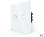 Luxion Intrerupator Dublu Cap Scara cu Touch din Sticla LUXION, Serie A, Alb, LX-MT-A202G-W (LX-MT-A202G-W)