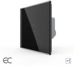 Livolo Intrerupator Simplu Cap Scara / Cruce cu Touch LIVOLO din Sticla - Protocol ZigBee EC, Negru, VL-FC1SZ2-2G-2B (VL-FC1SZ2-2G-2B)