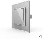 Livolo Intrerupator Dublu Mecanic LIVOLO cu Rama din Sticla - Serie Noua, Gri, VL-2FCMKS-IP (VL-2FCMKS-IP)