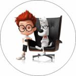 Pictu Hap Ehető papír Mr Peabody és Sherman kalandjai 19, 5 cm - Pictu Hap (pic9001267_kruh)