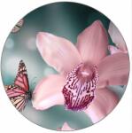 Pictu Hap Ehető papír orchidea és pillangó 19, 5 cm - Pictu Hap (pic9001409_kruh)