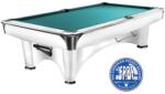 Dynamic Biliárdasztal Dynamic III, fényes fehér, Pool, 8 ft. Simonis 860 blue green (55.100.08.3.6)