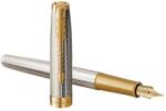 Parker Royal Sonnet Deluxe Töltőtoll 925 Ezüst Mistral Arany klipsz 18 Karátos arany F-es hegy (7040327000)