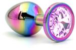 Guilty Toys Metal Anal Plug, Small, Multicolor, Light Pink Crystal