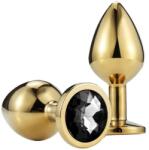 Guilty Toys Anal Plug Metallic Buttplug, Medium, Gold/Black