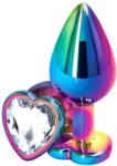 Guilty Toys Anal Plug Rainbow Buttplug Medium, Heart Shape, Clear Crystal