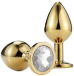 Guilty Toys Anal Plug Metallic Buttplug, Medium, Gold/Clear