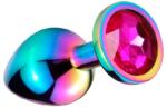 Guilty Toys Metal Anal Plug, Small, Multicolor, Dark Pink Crystal