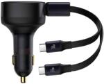 Baseus Incarcator auto telefon Baseus Fast Charging, 33W, cu cablu 2x Type-C, 75cm