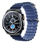 DEVIA DELUXE SPORT6 pótszíj (egyedi méret, nagy, szilikon, állítható, hullám) SÖTÉTKÉK/VILÁGOSKÉK Apple Watch Ultra 2 49mm, Watch Ultra 49mm, Watch Series 9 45mm (GP-160489)