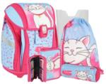 Spirit Geantă de școală - Set NEW START 5 piese cu iluminare LED - White Cat