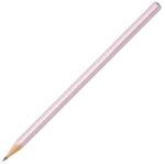 Faber-Castell Creion grafic, B, triunghiular, FABER-CASTELL "Sparkle", roz metalizat