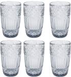 Excellent Houseware Set 6 pahare Excellent Houseware, sticla, 8x13 cm, 380 ml, transparent negru (KO-170490130SET6) Pahar