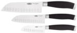 Stellar Set 3 cutite santoku James Martin, otel inoxidabil, 9 13 15 cm, argintiu negru (HO-IJ330)