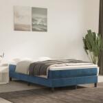 vidaXL Матрак за легло с покет пружини средна твърдост тъмносин 120x210x20 см кадифе (4016580)