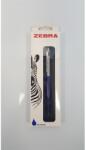 Zebra 901 golyóstoll 0,24 mm, nyomógombos, ezüst színű klip, kék tolltest (83742)