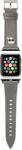 Karl Lagerfeld Apple Watch 4/5/6/7/8/SE/Ultra (42/44/45/49mm) Karl Lagerfeld Karl Head PU óraszíj ezüst (KLAWLOKHG)